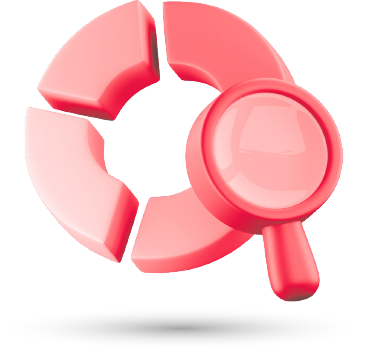 Cartoon magnifying glass.