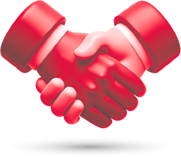 Cartoon handshake.